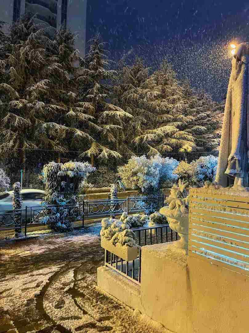 Снегопад в #Сочи
