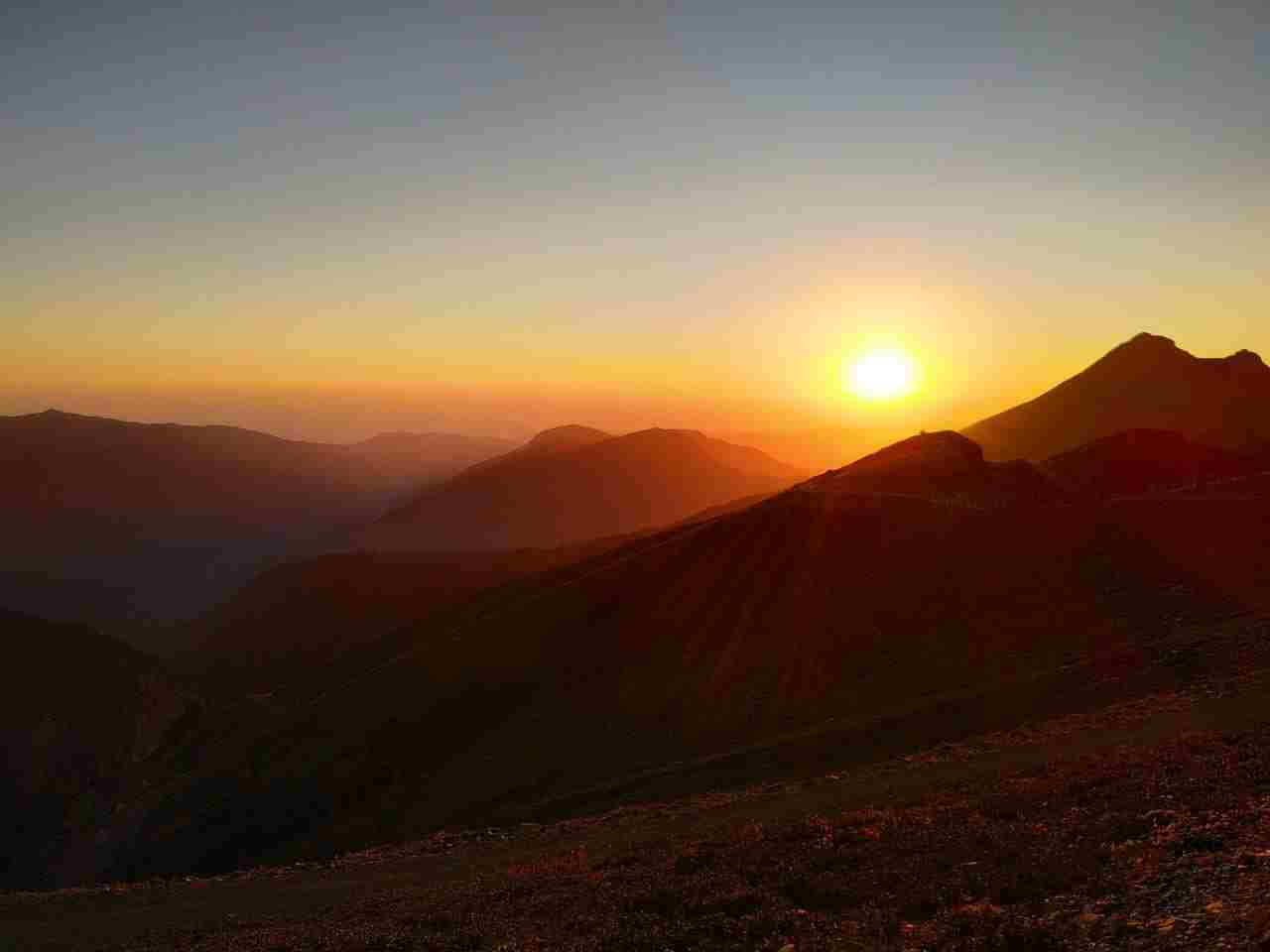 Закат на Роза Пик — главная вершина на хребте Аибга, высота 2320 м ©…